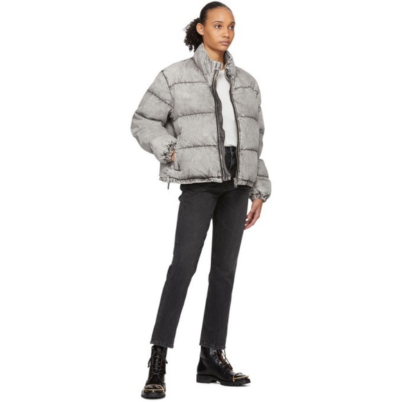 Alexander Wang bleached denim puffer jacket (repaired) - Picture 2 of 8